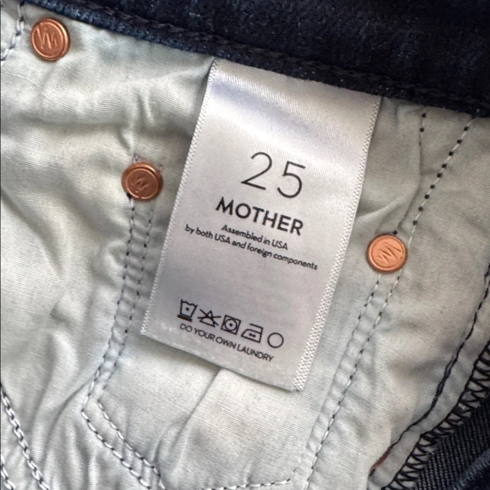 MOTHER Denim jeans the insider crop step gray movin on up stretch blue - Picture 8 of 10